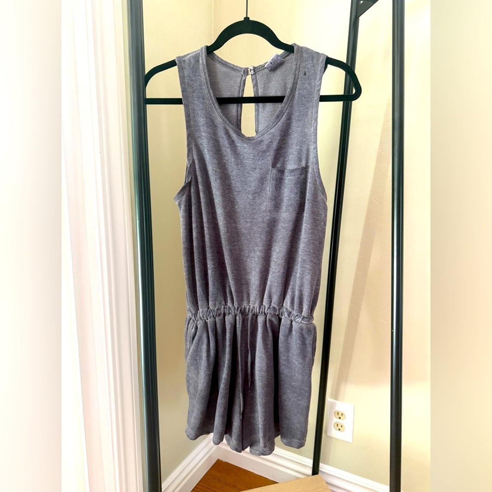 Gray Sleeveless Romper